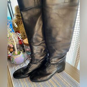 E. Vogel Boots Custom Equestrian Riding Boots Women Black  Leather Sz 37